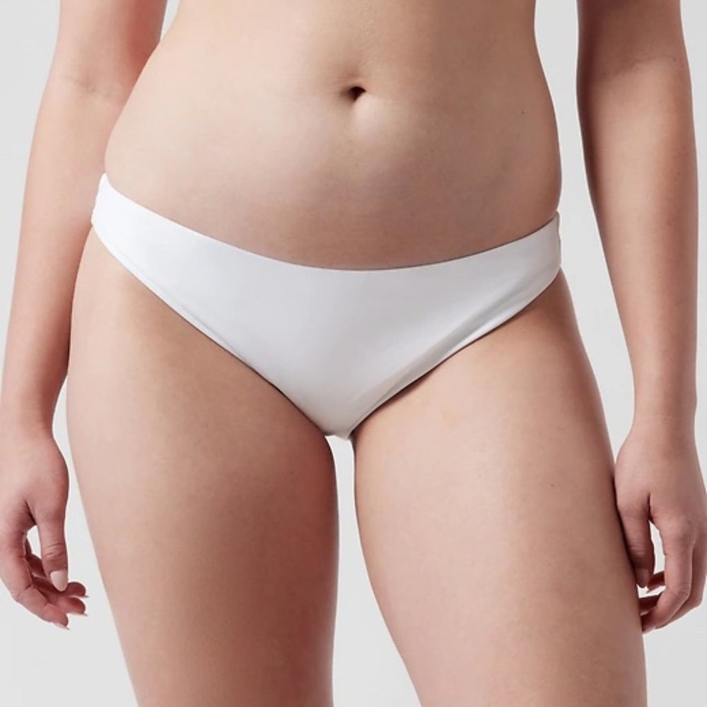 NWT Athleta Clean Low Rise Bikini Bottom in White